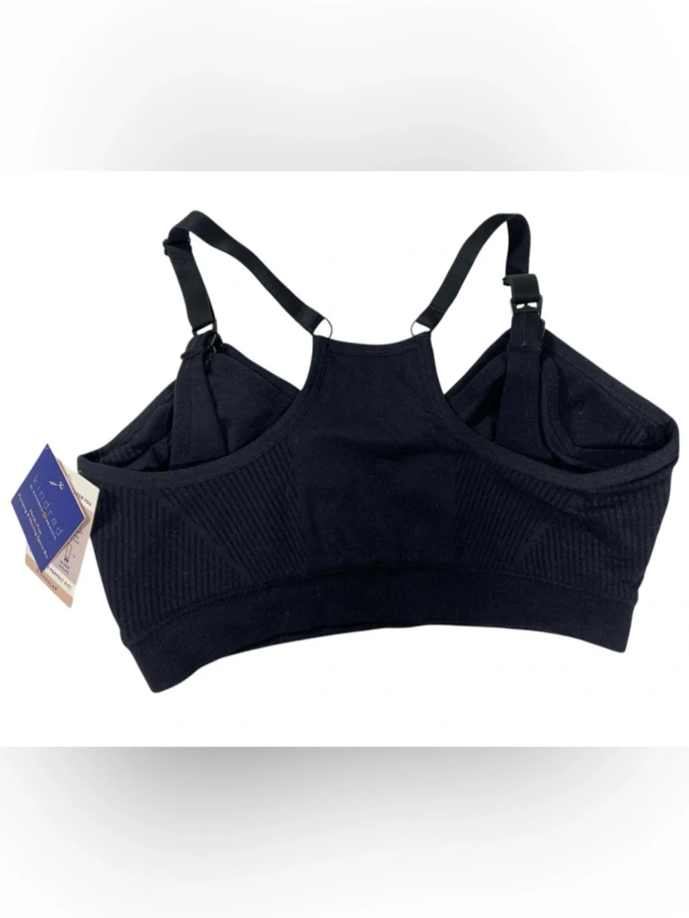 Kindred Bravely Hands-Free Pumping & Nursing Bra Black Seamless S Regular - Picture 2 of 5